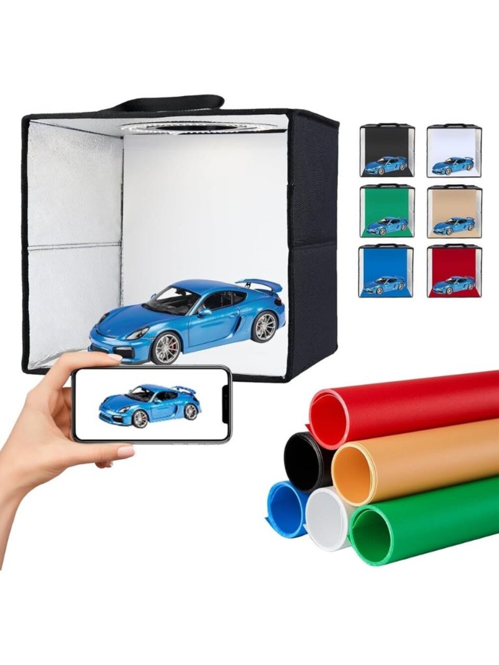 Photo Studio Light Box Photography, 12"x12" Pro Dimmable Shooting Tent Kit